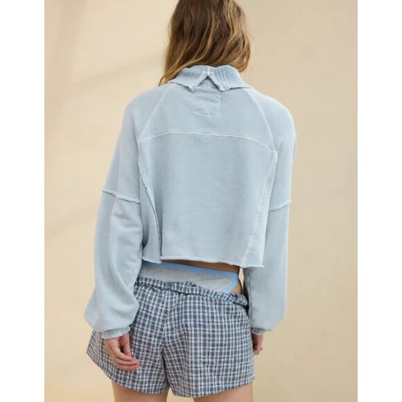 Aerie New Heights Turtleneck in Cloud Wash - Picture 2 of 8
